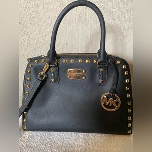 Michael Kors Black Studded Handbag